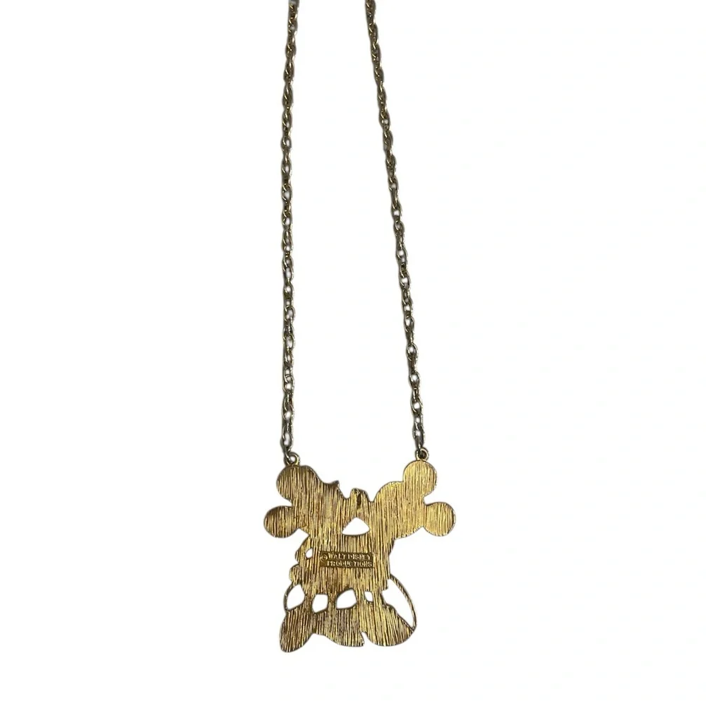 Mickey & Minnie Mouse kissing necklace 1970 -Walt Disney Collections 16 in chain